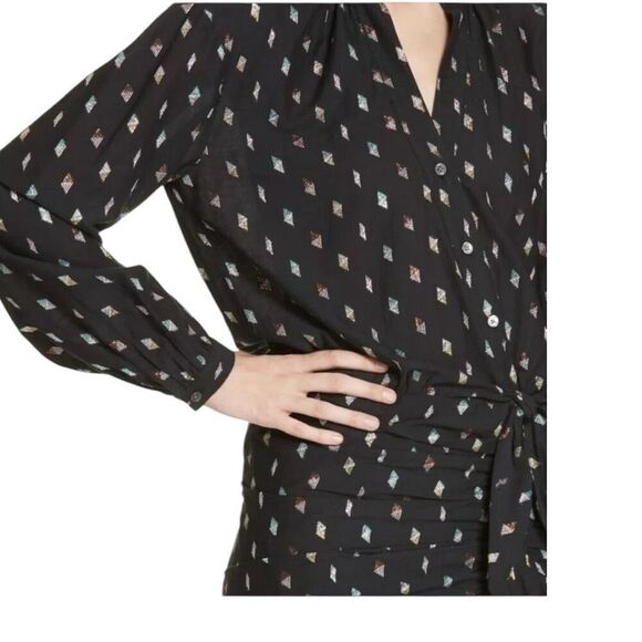 Veronica Beard Alia Ruched Pastel Metallic Mini Dress Size 2 Multicolored Whimsy - Picture 14 of 14